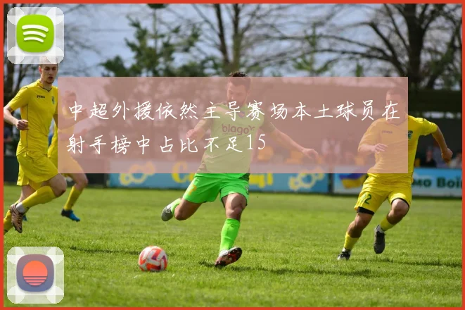 中超外援依然主导赛场本土球员在射手榜中占比不足15